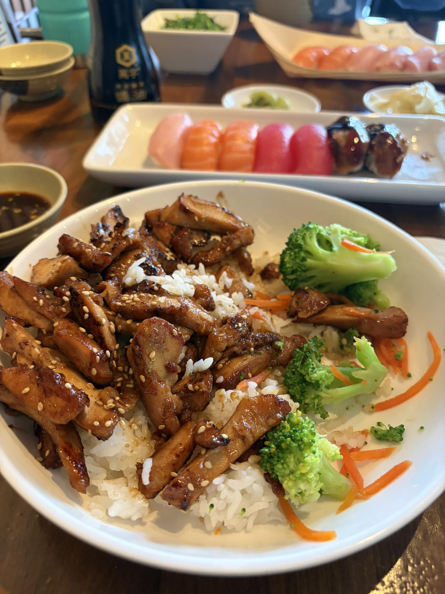 Yoshi's sushi and chicken teriyaki highly recommended