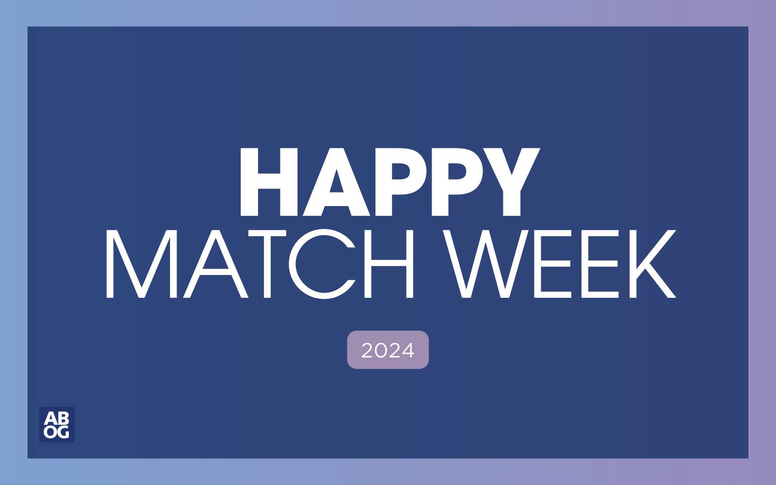 Happy Match... - American Board of Obstetrics & Gynecology