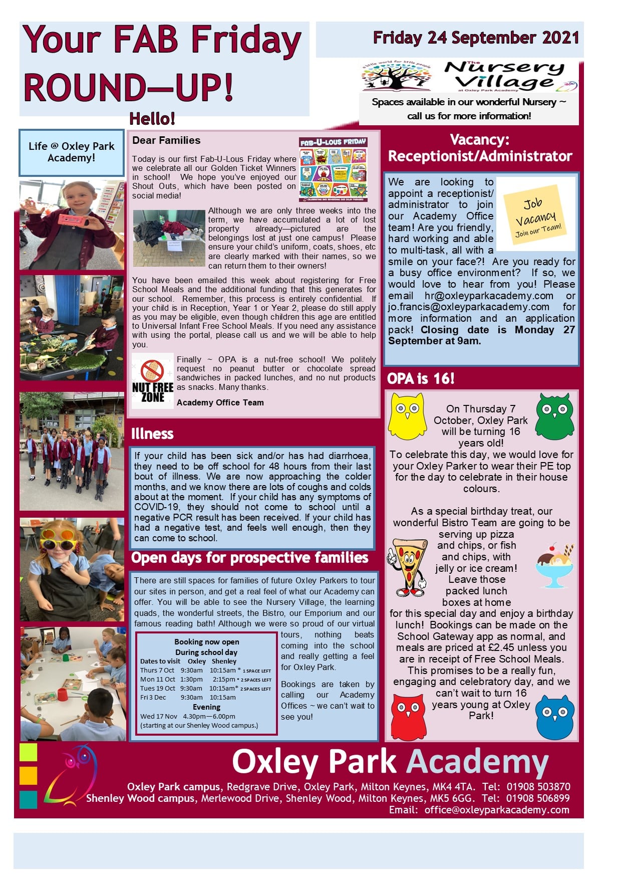 The end of a FAB week... - Oxley Park Academy and Nursery