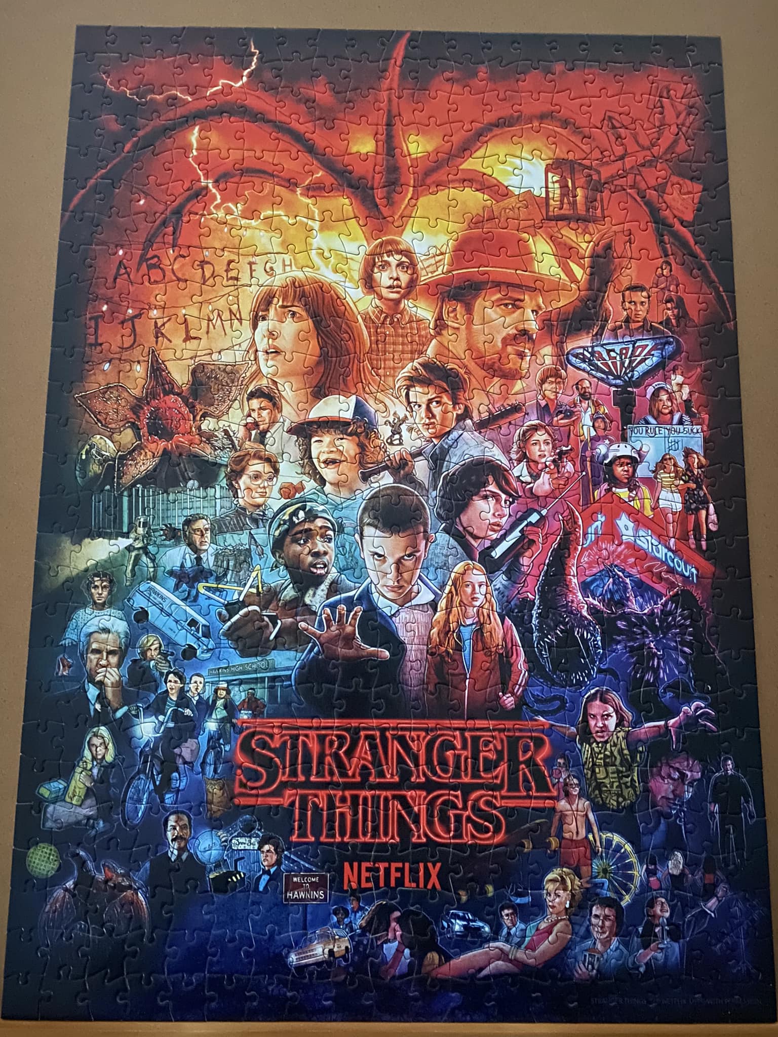 Completed Buffalo Games Stranger Things 2000-piece puzzle