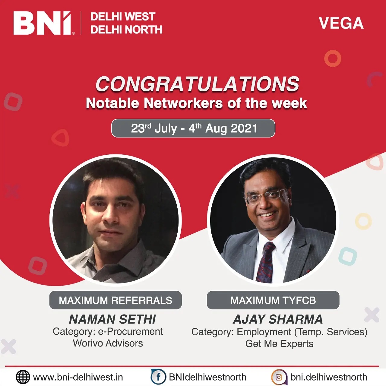 BNI New Delhi - Congratulations to the notable networkers... | Facebook
