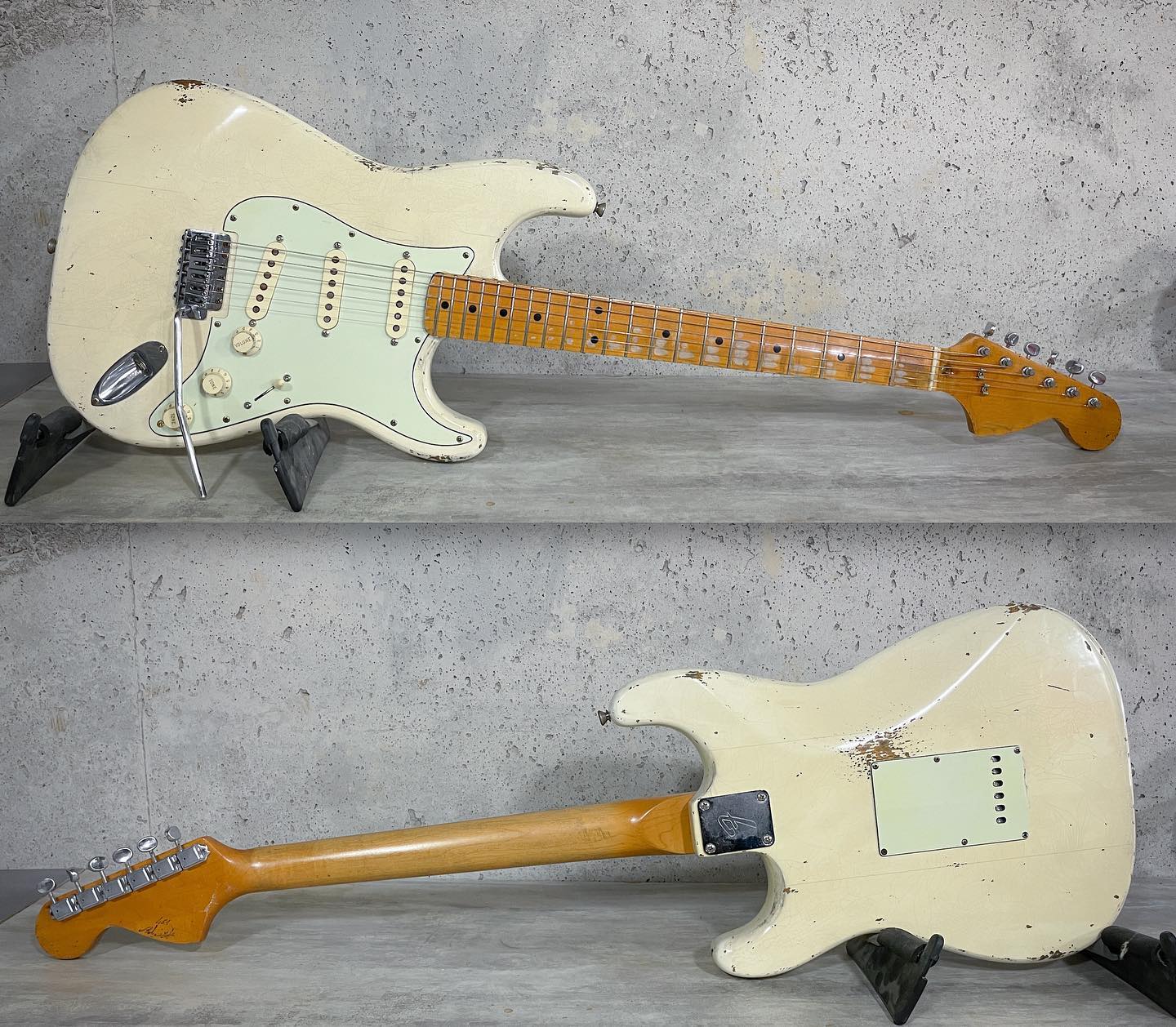 Relic'Art N°520 : Fender Stratocaster USA refin aged Olympic white
