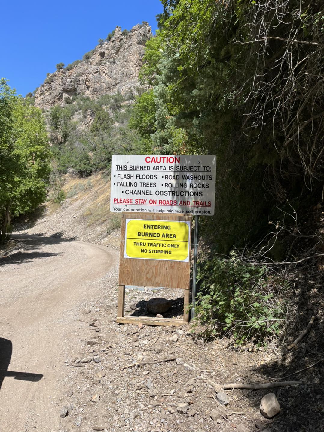 U.S. - Fillmore Ranger District 8/24: The yellow signs are being put up ...