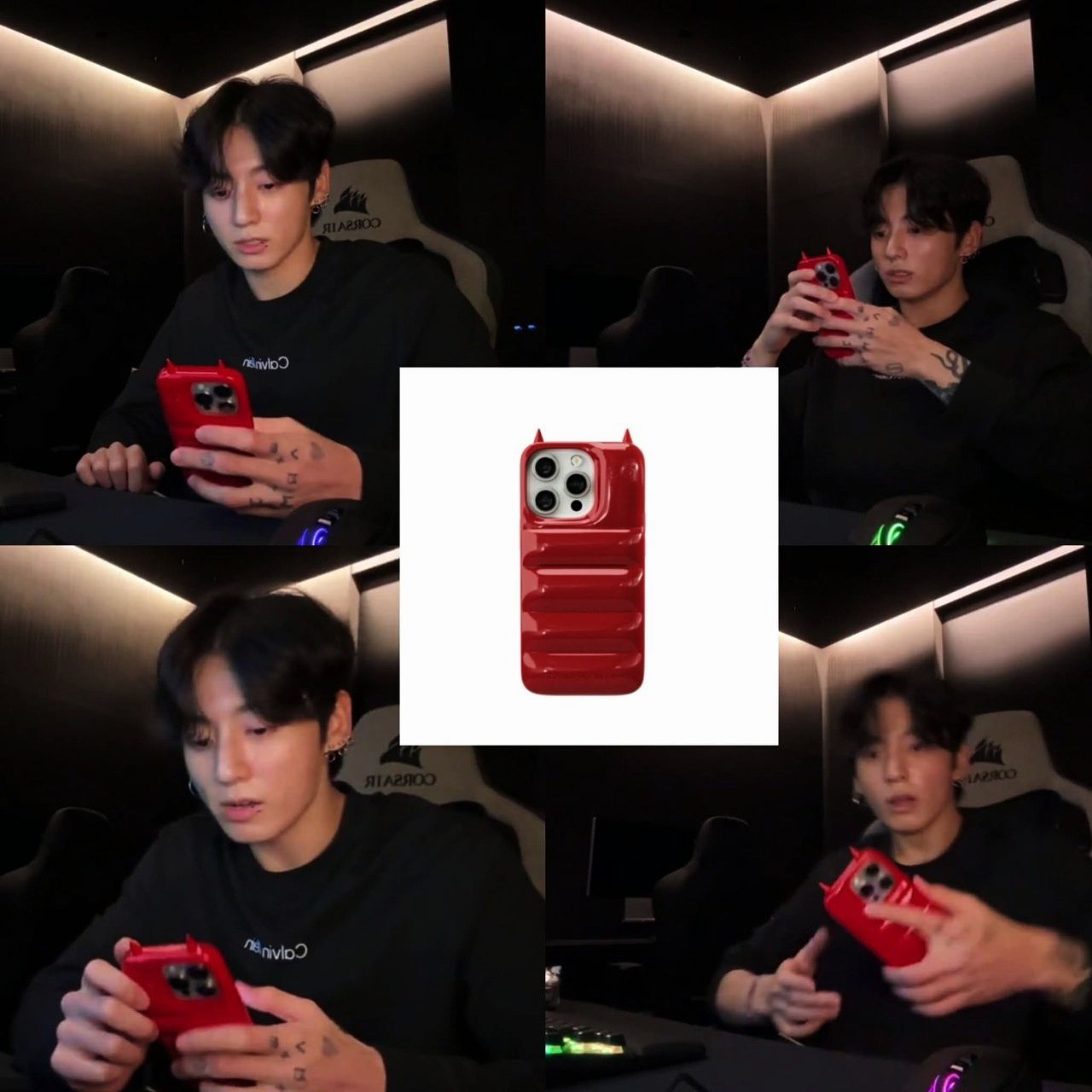 Jungkook's new phonecase is “The Puffer Case - Cupid in Red” from