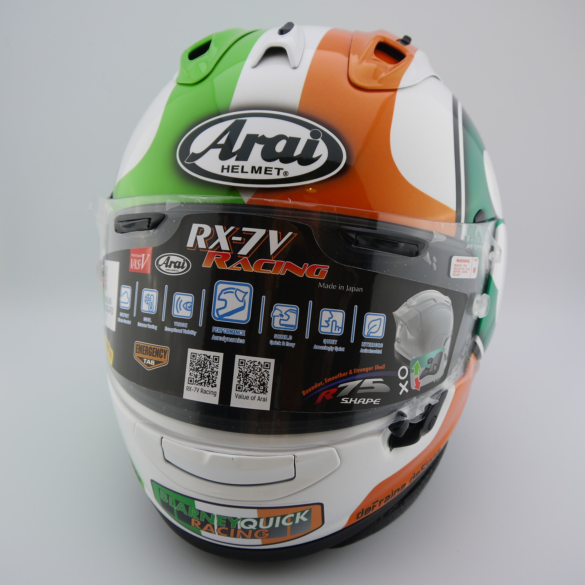 arai blarney helmet Quantum-X Ray Black The VAS latch captures and securely holds the shield closed to help prevent unexpected opening deFraine deSigns added a new