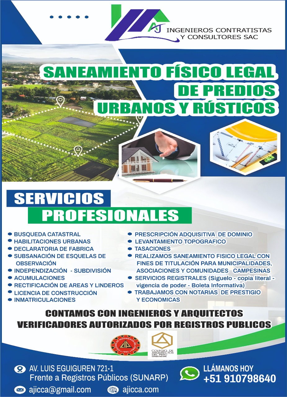 SERVICIO DE... - AJ INGENIEROS CONTRATISTAS Y CONSULTORES SAC | Facebook