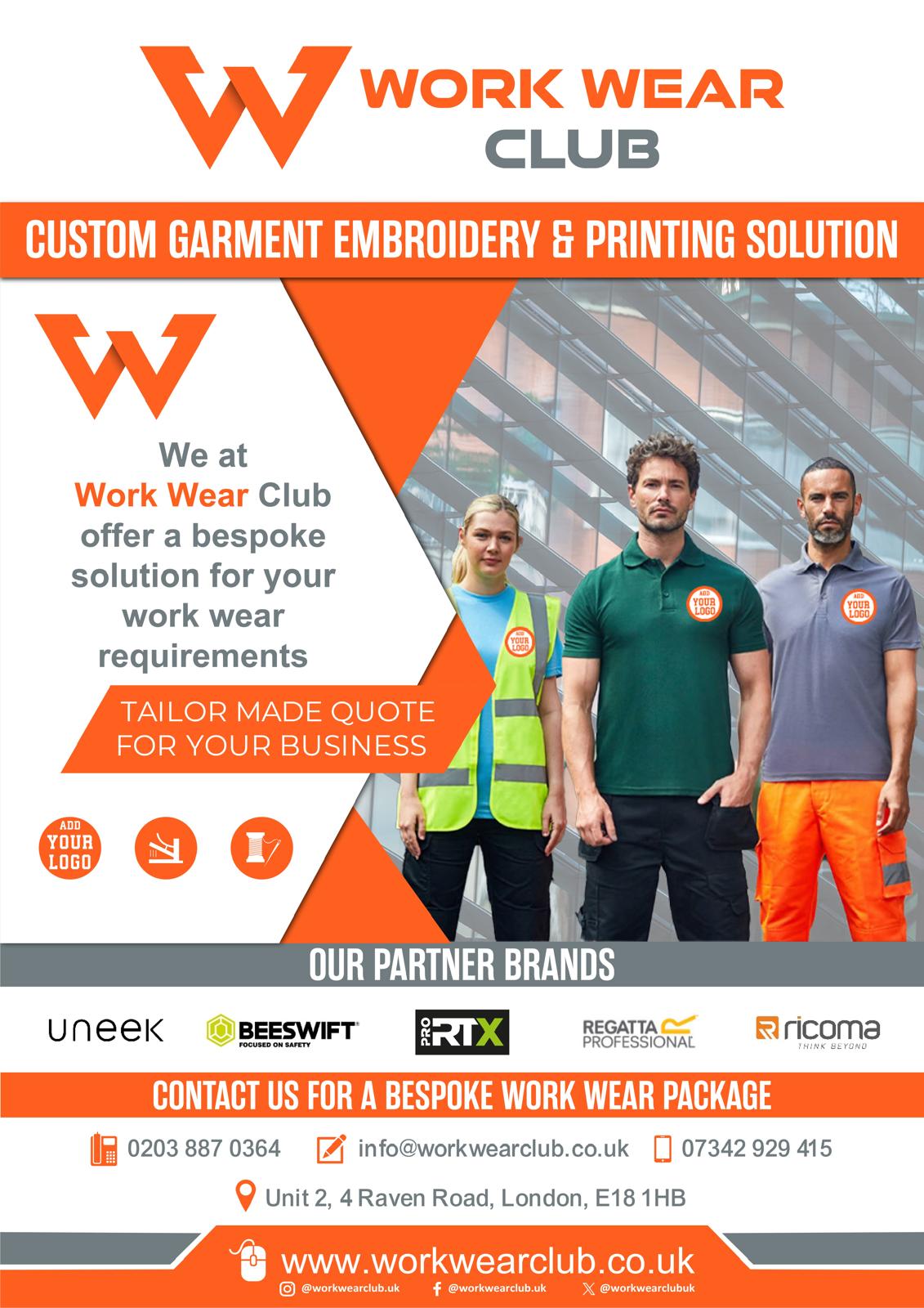 Work Uniforms With Company Logo Custom Workwear | Printing