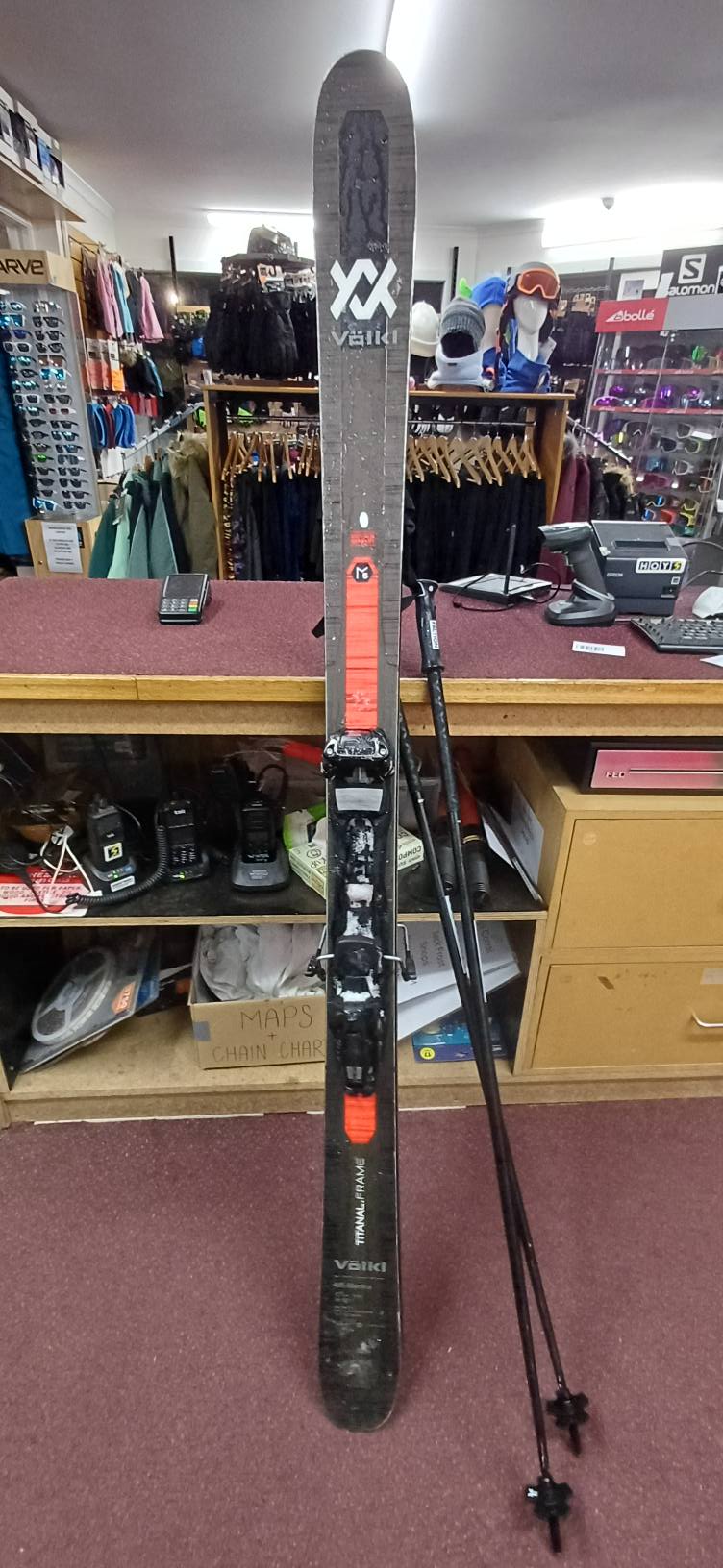 Lost Volkl M5 Mantra skis at Hoys Harrietville, Victoria