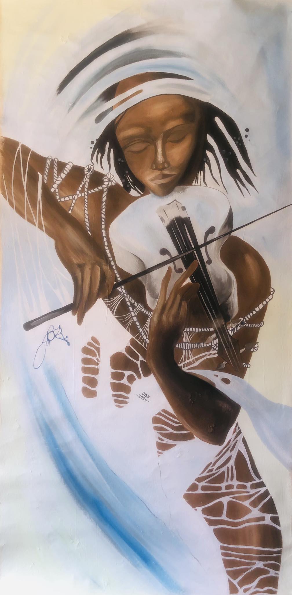 Music in the Chaos: A violinist brought to life through scribbles