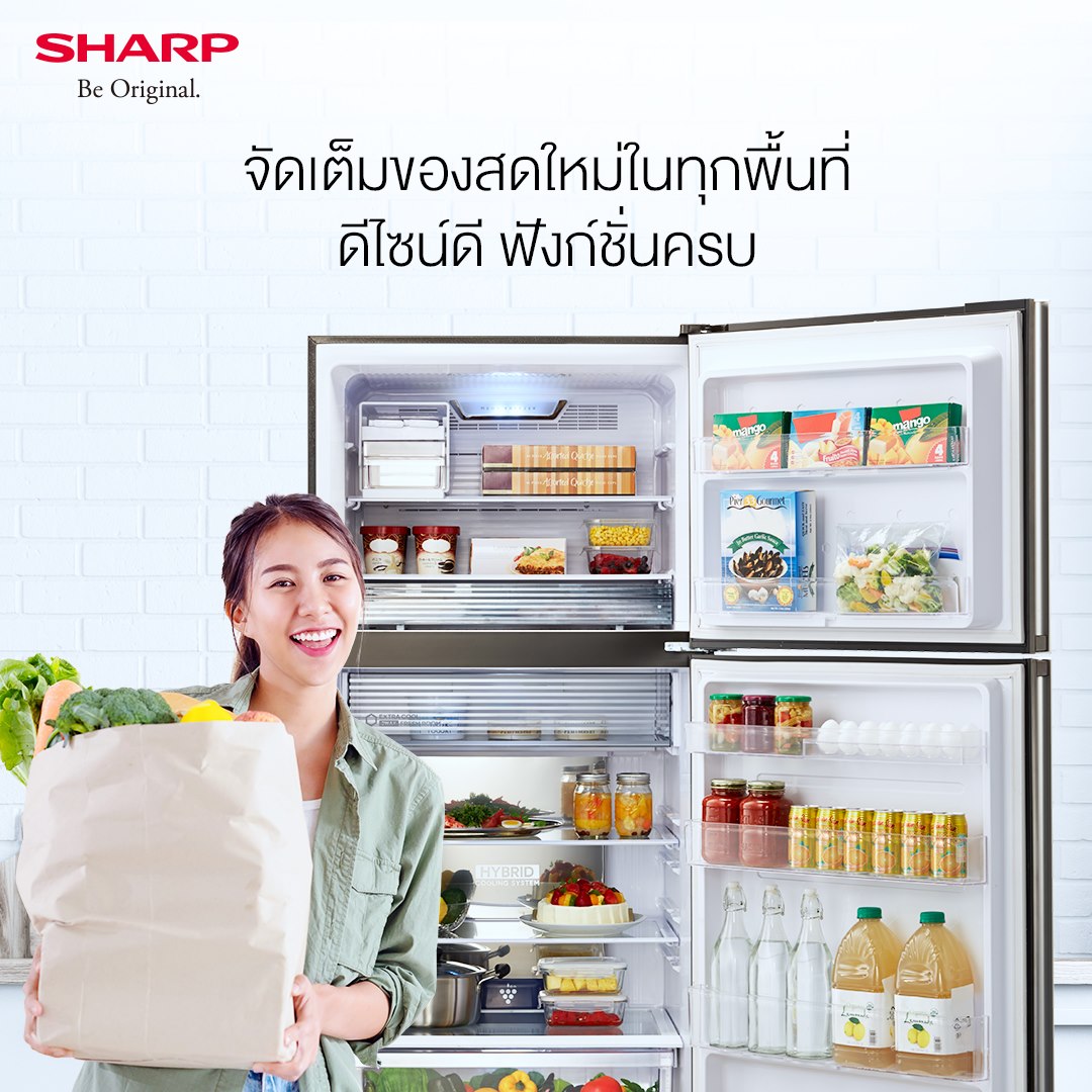 Sharp Thai - 🥩 ดีไซน์สวย ดูแพง ฟังก์ชั่นแรงมาก สำหรับตู้เย็น 2 ประตู ...