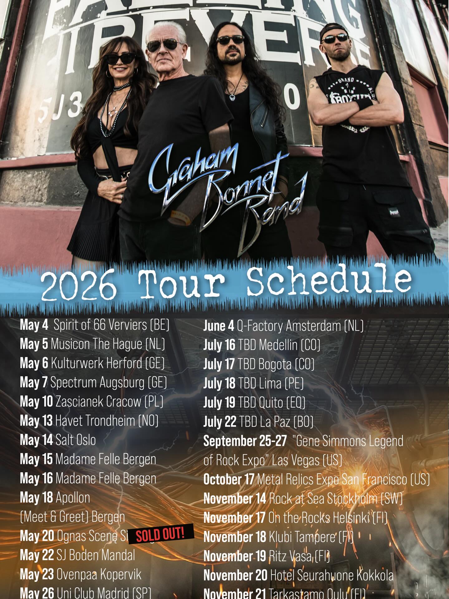 Graham Bonnet Band サイン入りツアーアイテム The Graham Bonnet Band is going on tour! After a protracted