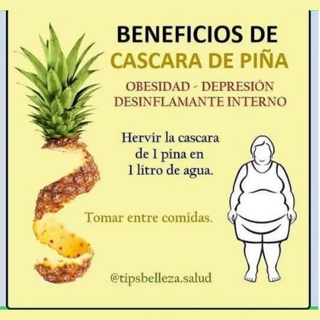 Supplementsbhip - Beneficios de la cáscara de piña.🍍🍍 Dato... | Facebook