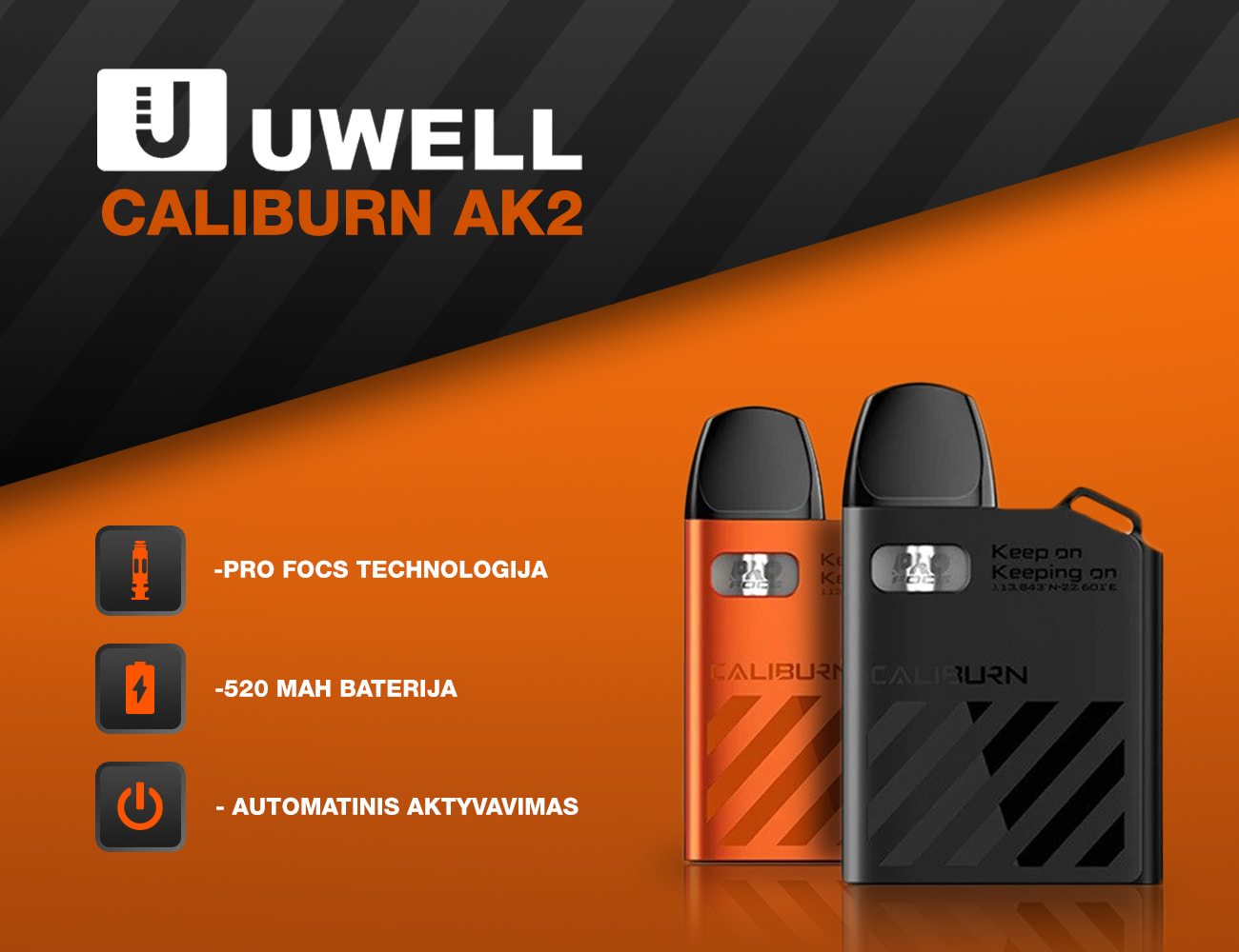 Naujasis Uwell Caliburn... - Ecodumas Elektroninės Cigaretės