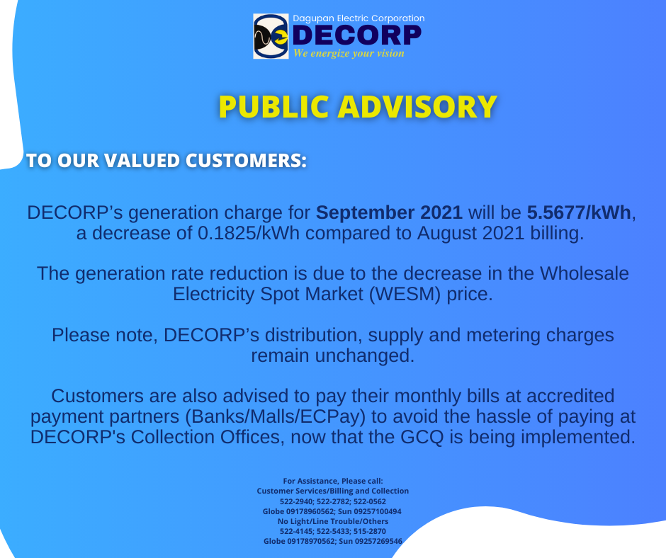 #DECORPJuanToKnow:... - DECORP - Dagupan Electric Corporation