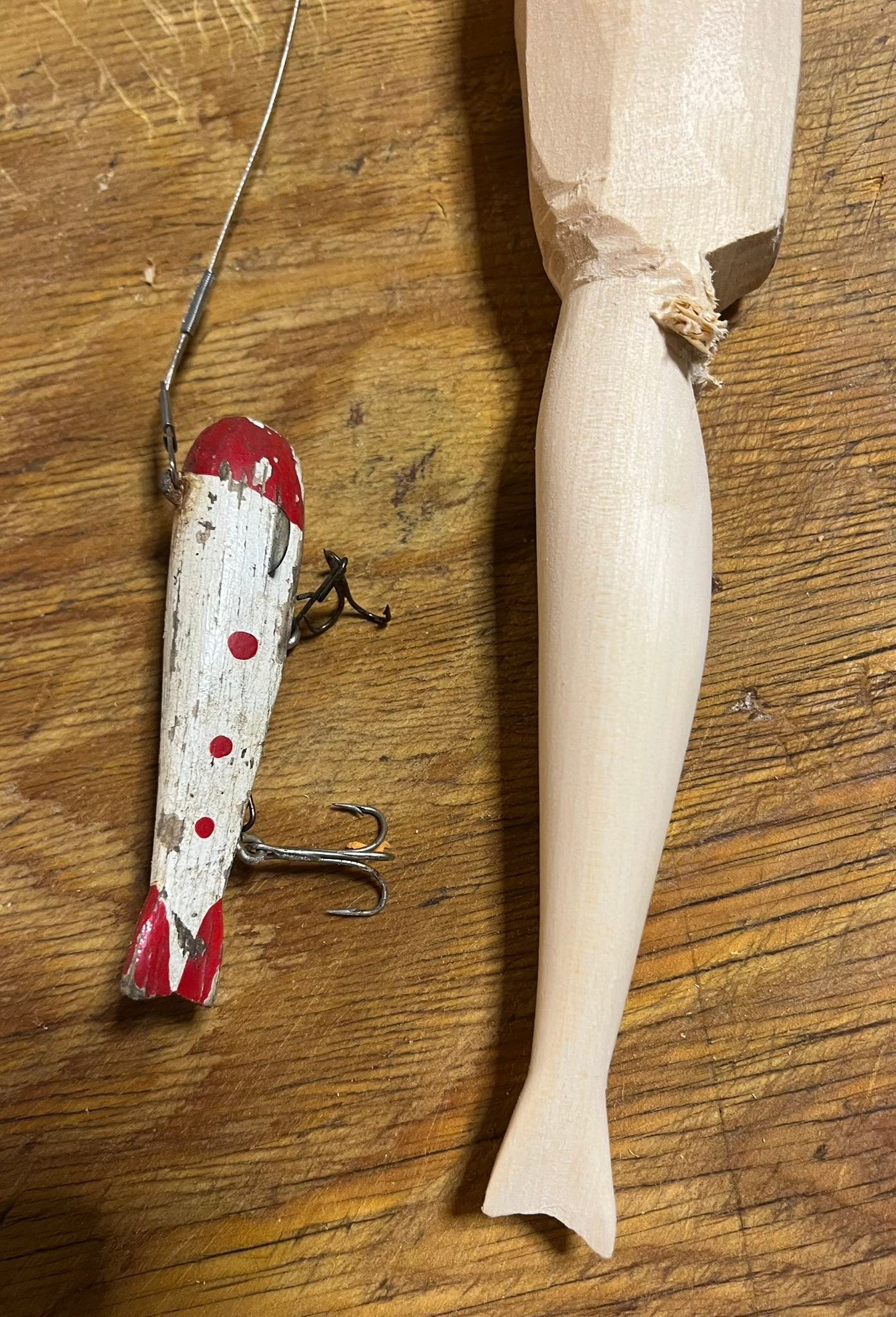 0ld orange color split wood fishing lure BIM Tackle Shallow Cruiser Bucktail Castor Major pack is availble in three sizes 1/8oz Orange yamame trout  PAN