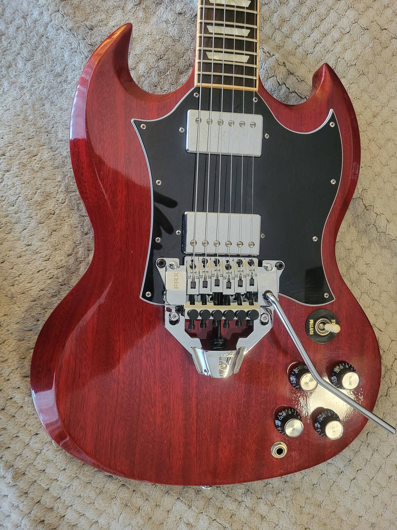 レスポール sg フロイドローズ 赤 ESP GrassRoots 赤 レスポール 24F