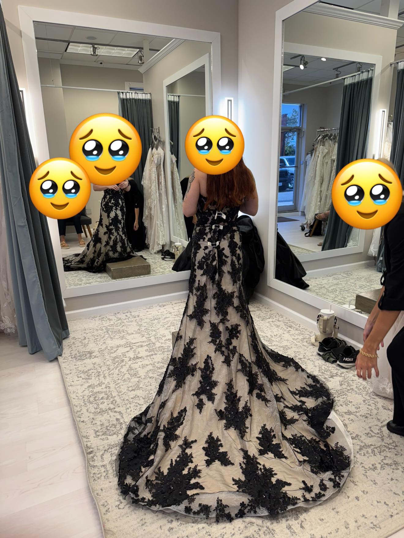 can you dye a wedding dress black Alright ladies, I want to my black. I'm super anxious about it. But wanted to see if anyone could give advice… photos of dress below Summer Vacation 2023 Size:S (7/8) Lace-trimmed asymmetric midi dress