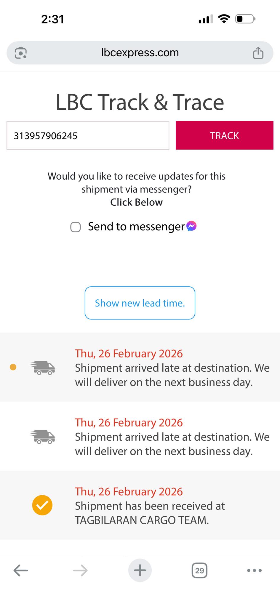Walang pagbabago na update LBC CALBAYOG! Simula February 16 ganito lagi ...