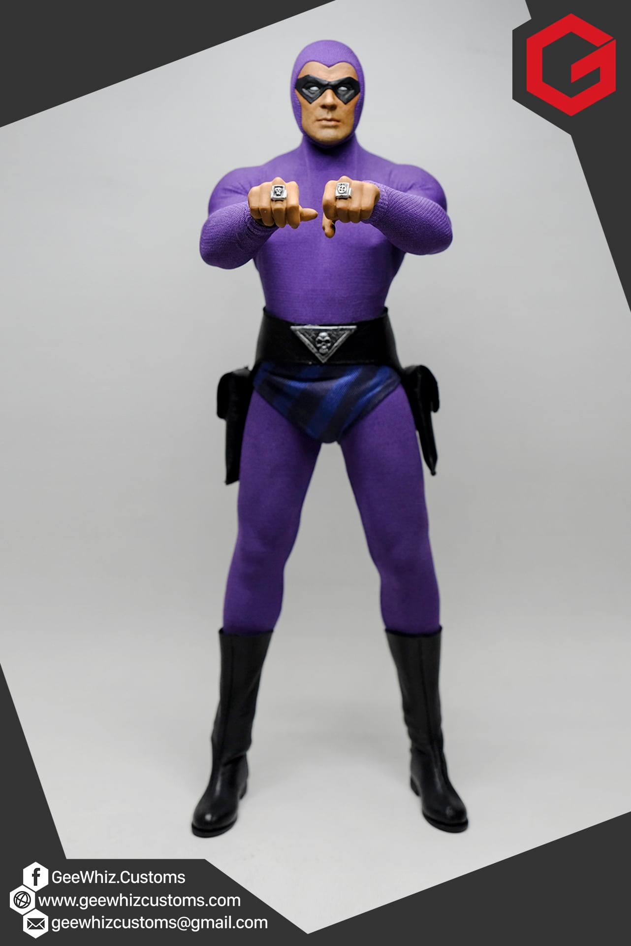キャプテンアクション The Phantom 1/6 コスチュームセット Custom 1:6 scale The Phantom figure based on 1936 comic strip