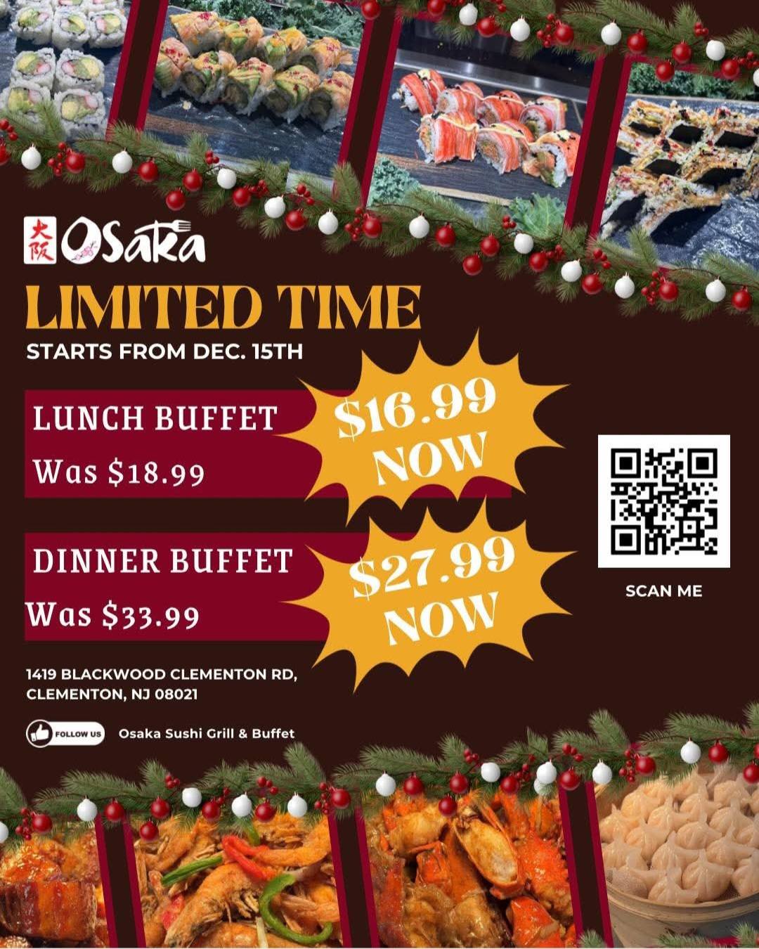 新品未開封 KOHTEN Dinner Show Limited time buffet deal at Osaka Sushi Grill | Clementon, NJ