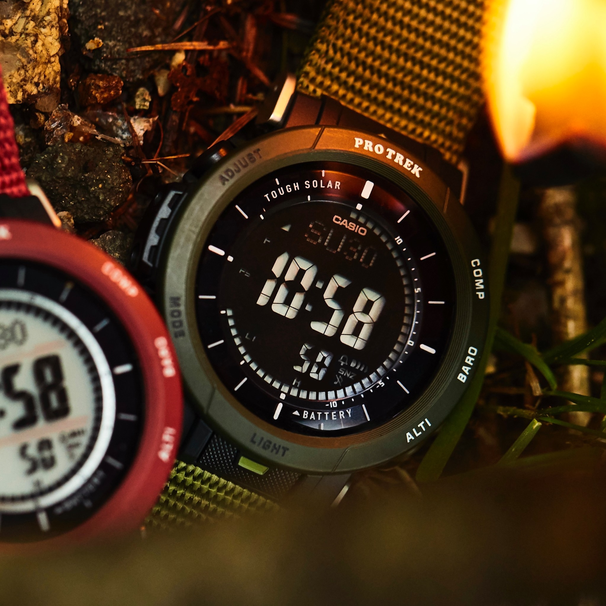 PROTREK PRG-250B 電波ソーラー トリプルセンサー カーキグリーン