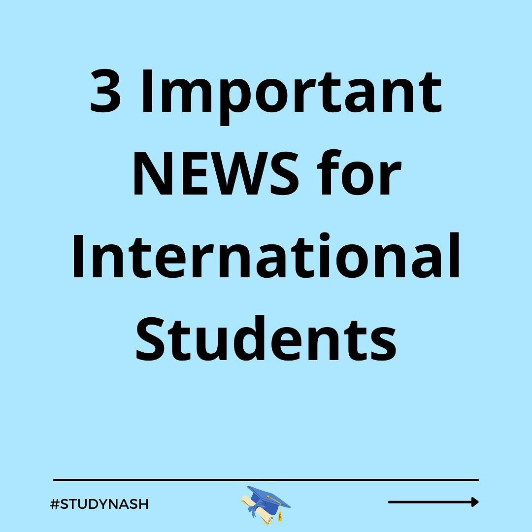 Studynash - Here are three important pieces of news every...