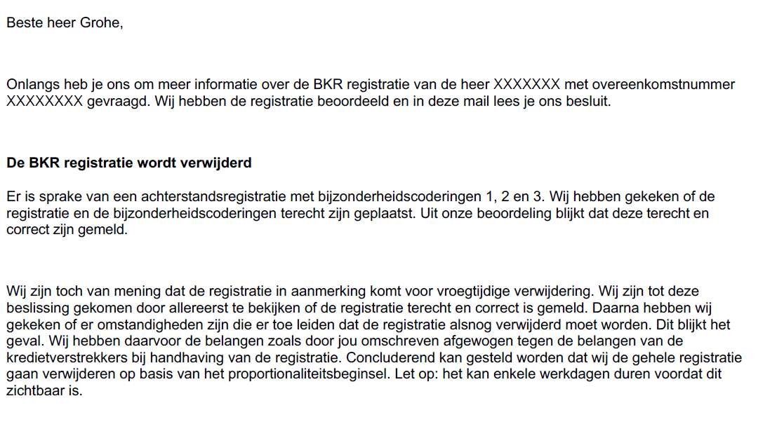 BKR coderingen slachtoffers
