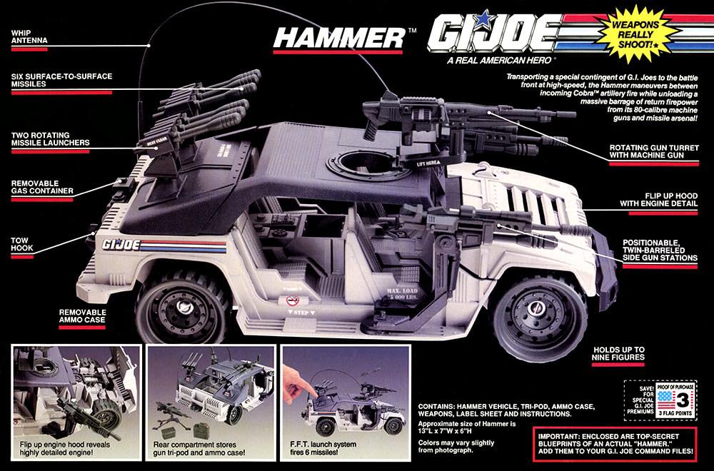 gi.joe ハマー系トラック 1990 G.I. Joe Hammer Box Back This was well after my time but it