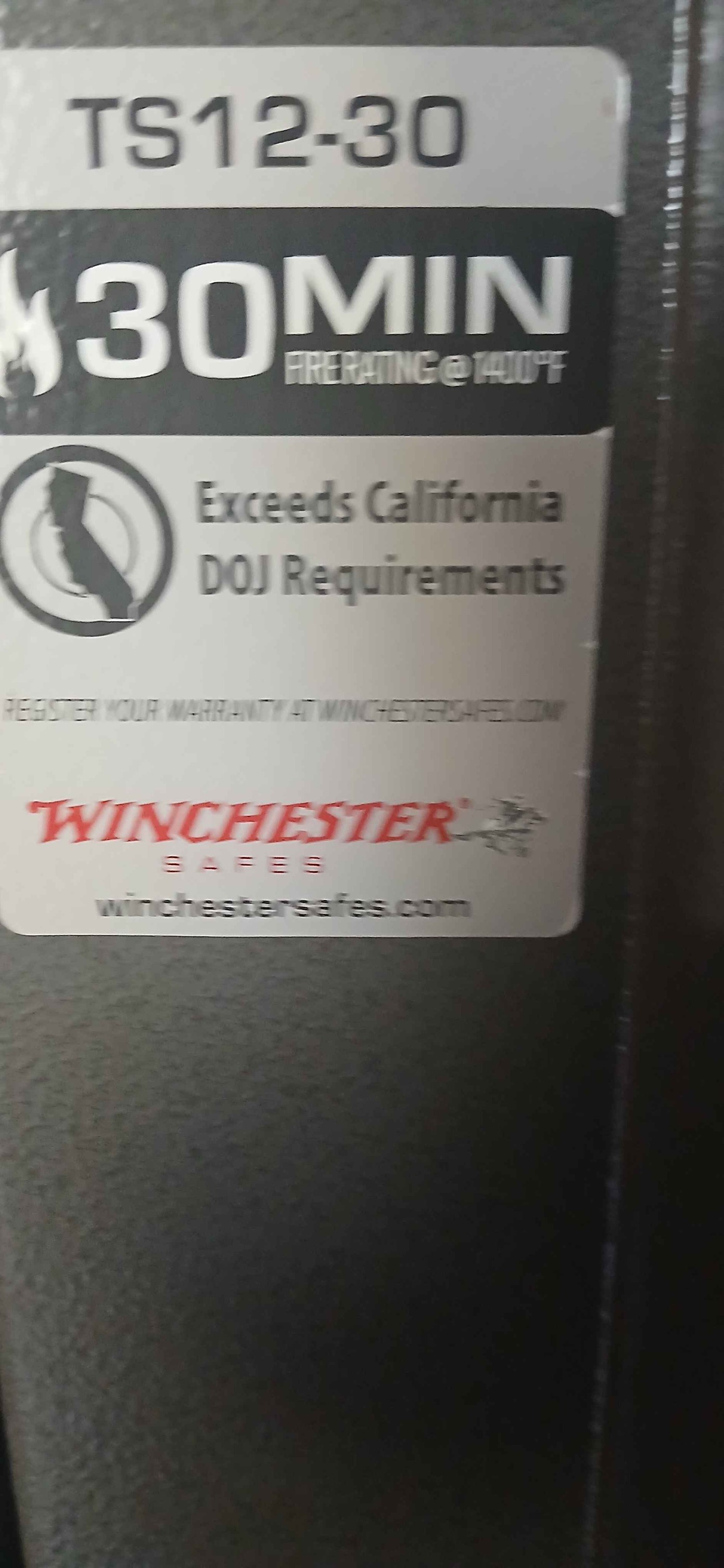 Winchester TS12-30 12 gun safe for sale, comes with two master keys ...