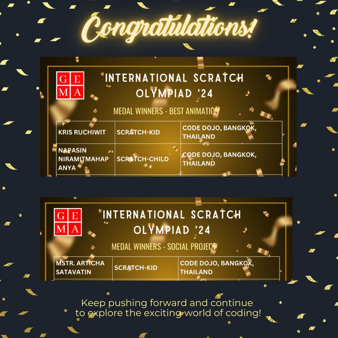 Congratulations!! 🎉 Prinn!... - Code Dojo - สอนโค้ดดิ้ง | Facebook