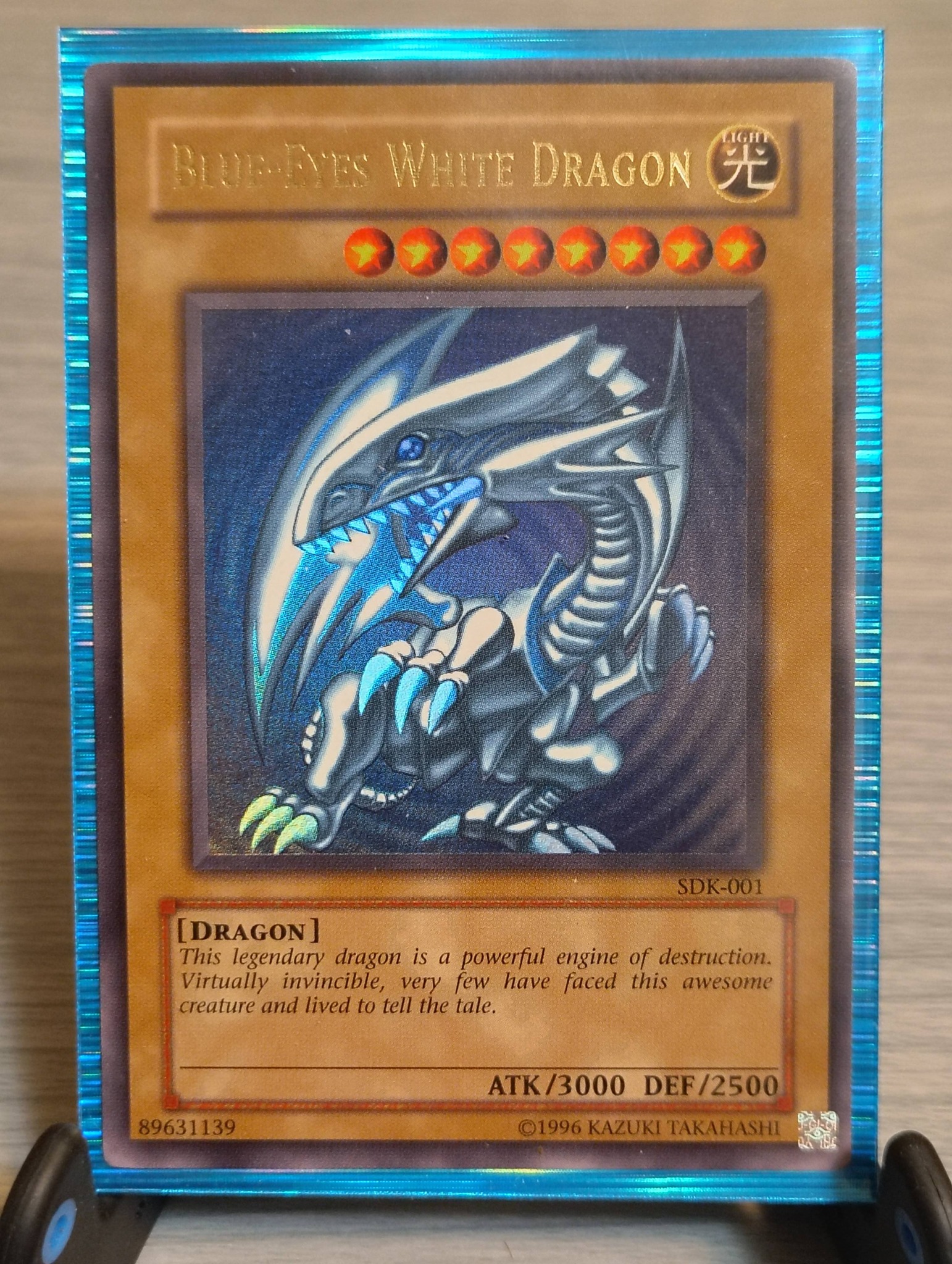 A #PSA 9 1st Edition Blue-Eyes White Dragon Ultra Rare from 