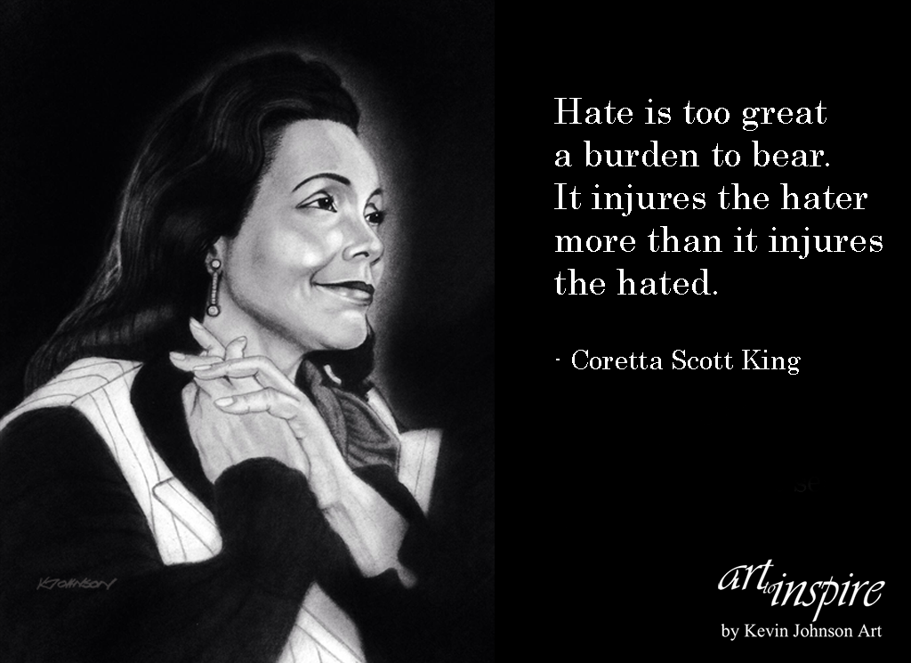 Kevin Johnson Art - Today we recognize civil rights leader Coretta ...