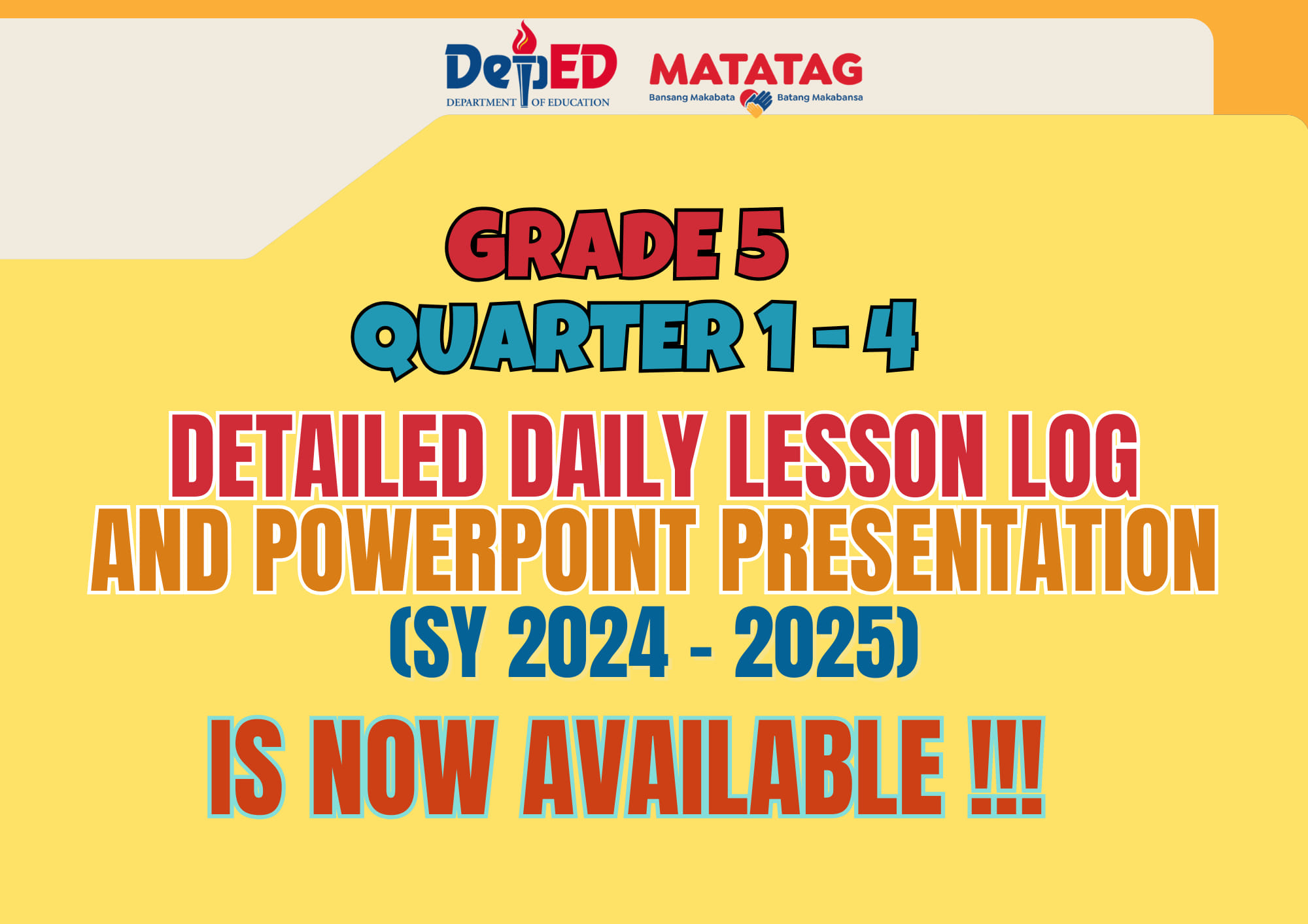 DepEd Open Educational Resources (OER) | Quarter 1 Grade 5 AND 6 Q1- 4 ...