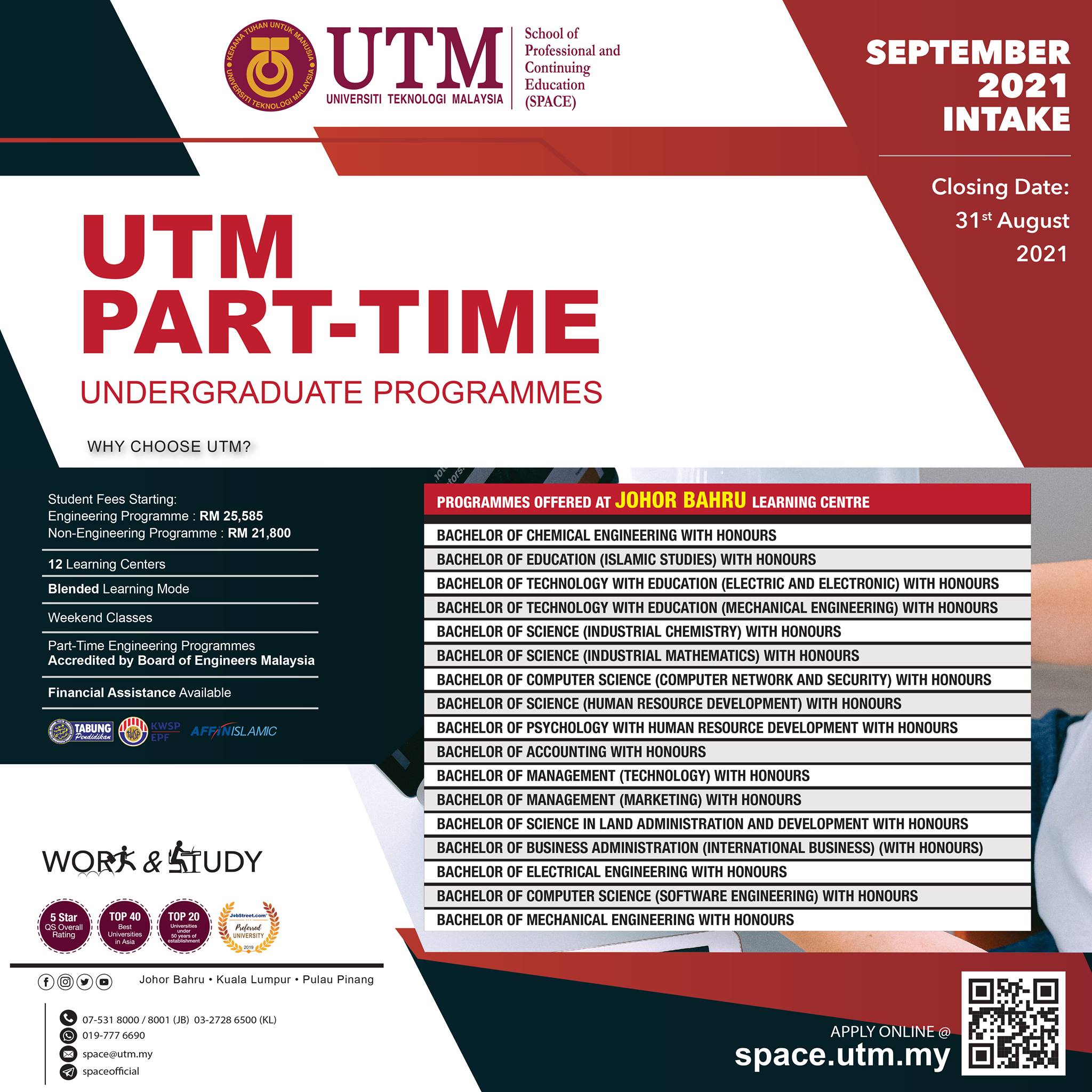 SPACE UTM - PROGRAM SARJANA MUDA SEPARUH MASA UTM (JOHOR BAHRU ...