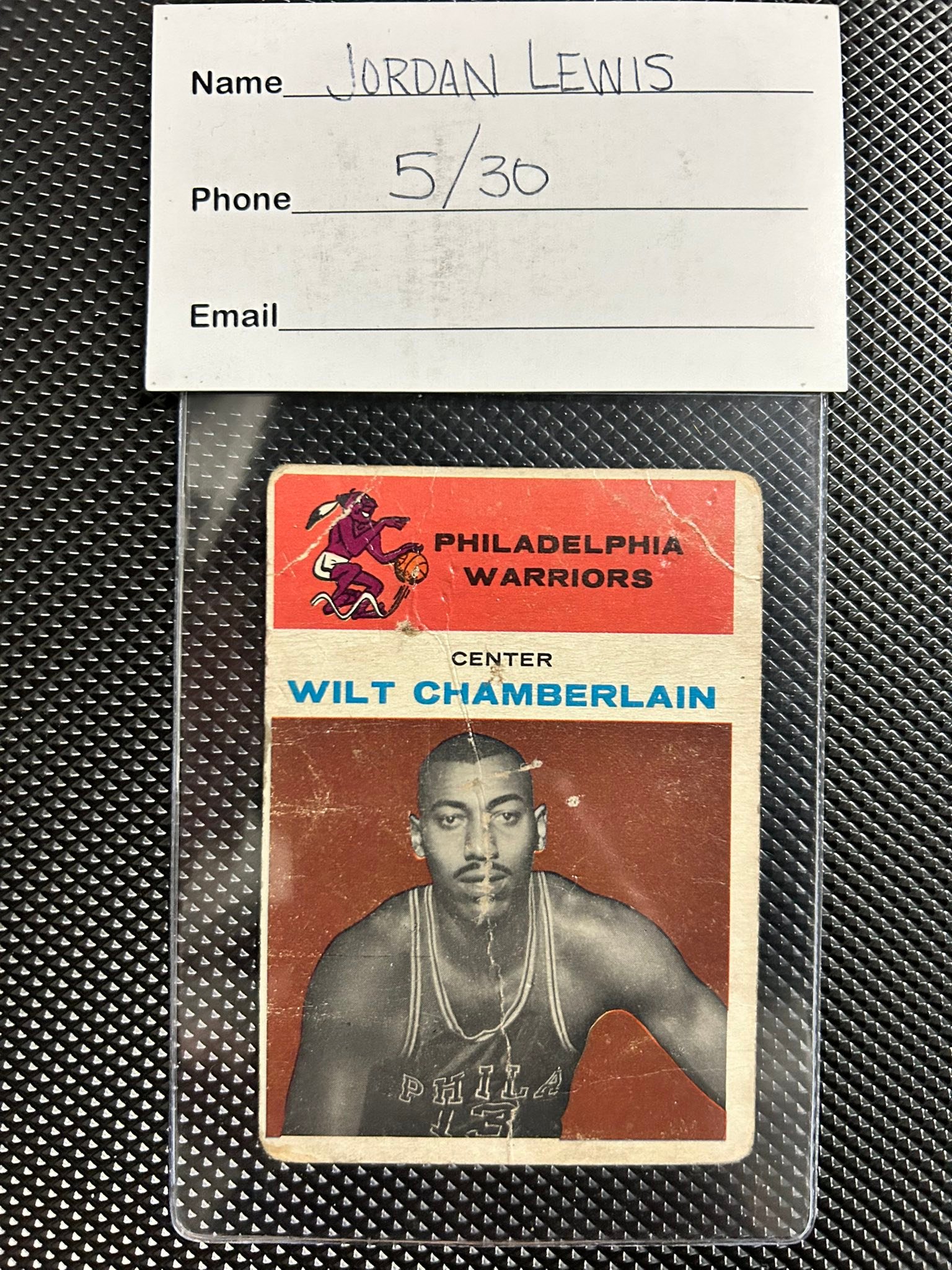 1961 Fleer Wilt Chamberlain rookie card for sale