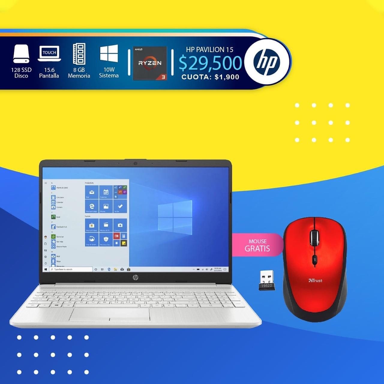 OAS Computer - Laptop HP Pavilion 15 con Mouse Inalámbrico...