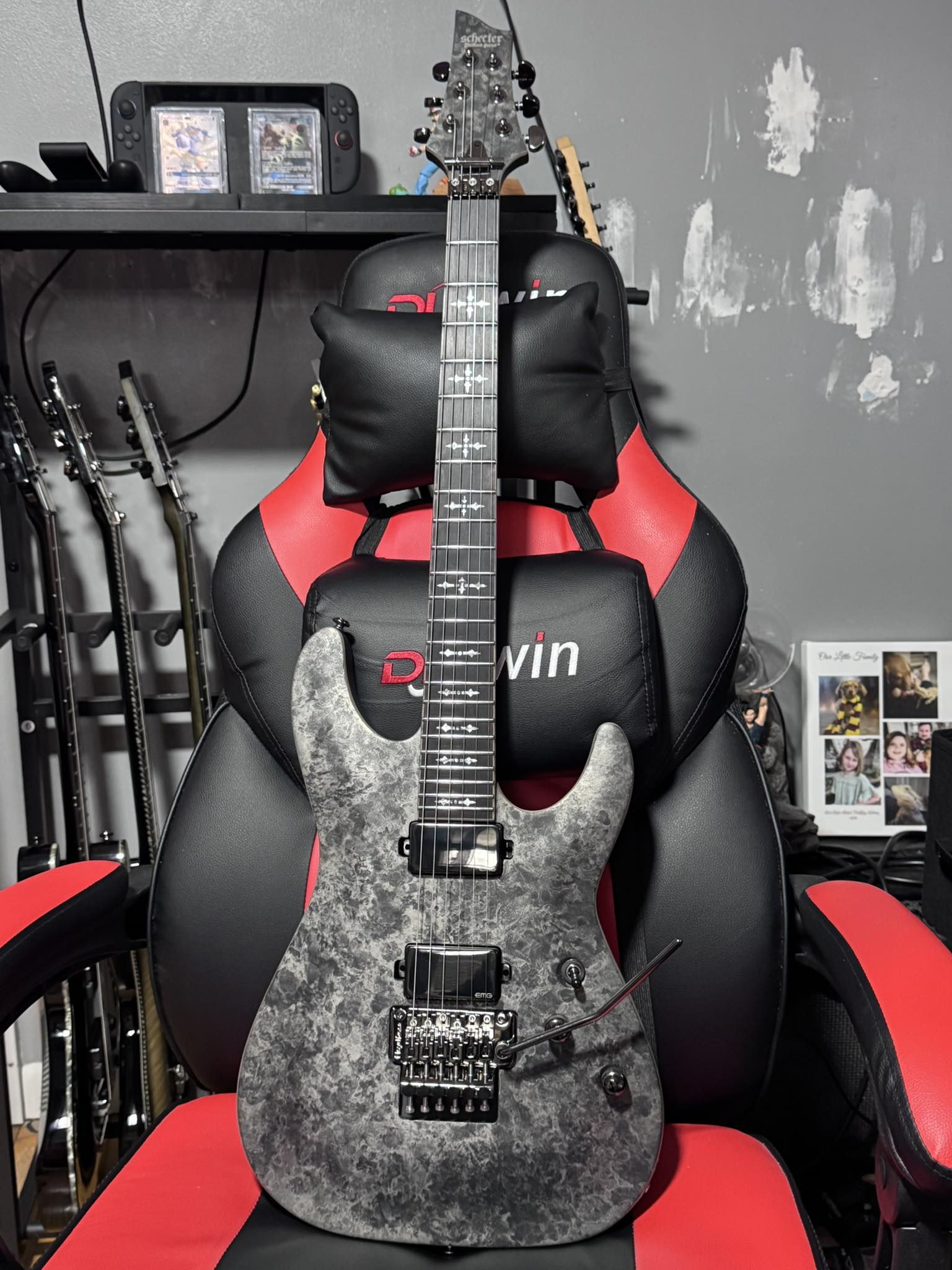 Schecter guitar with Floyd Rose tremolo system