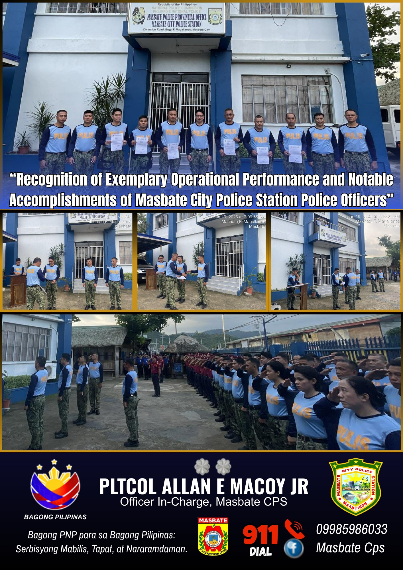 Masbate - RECOGNITION OF EXEMPLARY OPERATIONAL PERFORMANCE AND NOTABLE ...
