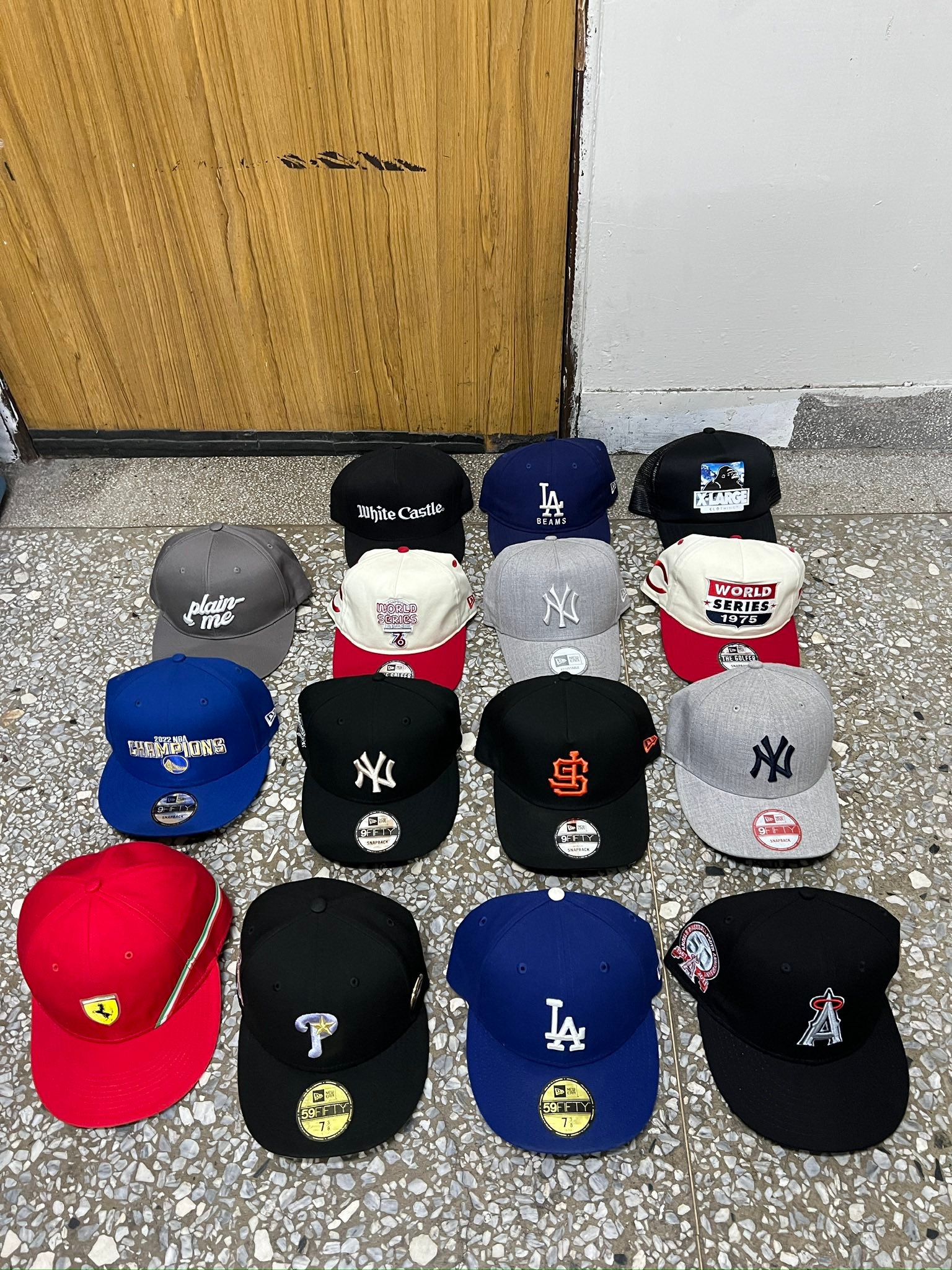 legit new era fitted 73/8 snapback beams x new era white castle 