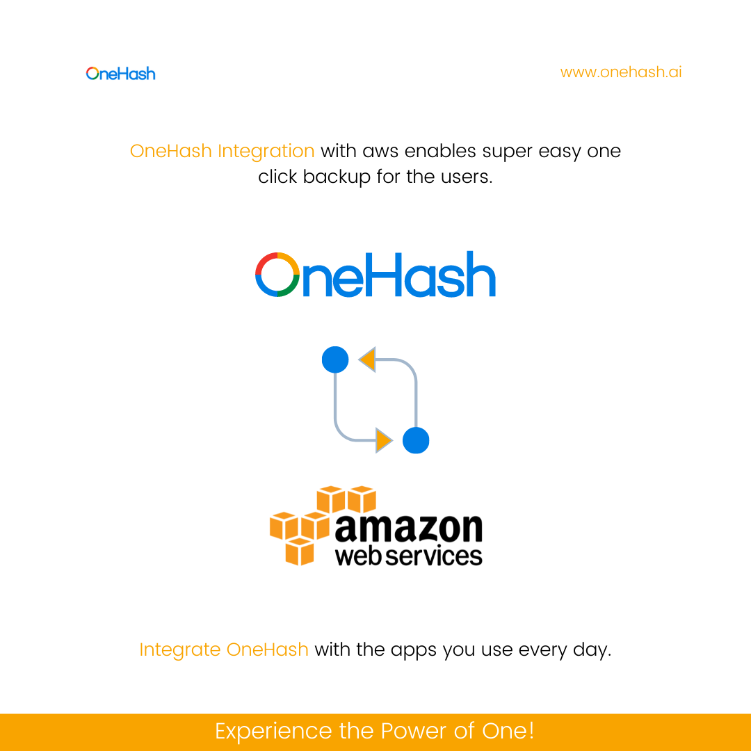 OneHash - OneHash Integration with AWS👇 #onehashcrm #CRM...