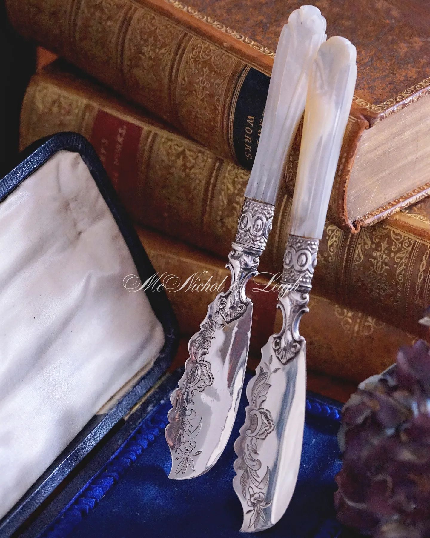 Martin Hall & Co. solid silver butter knives