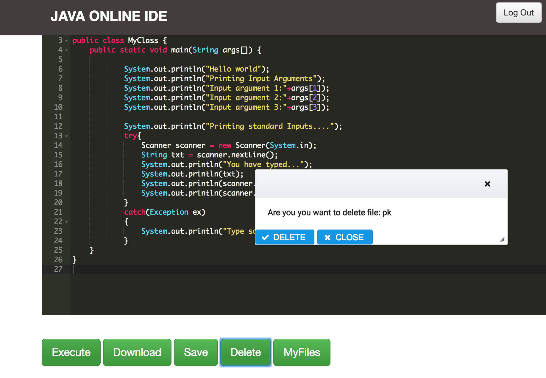 Java Online IDE