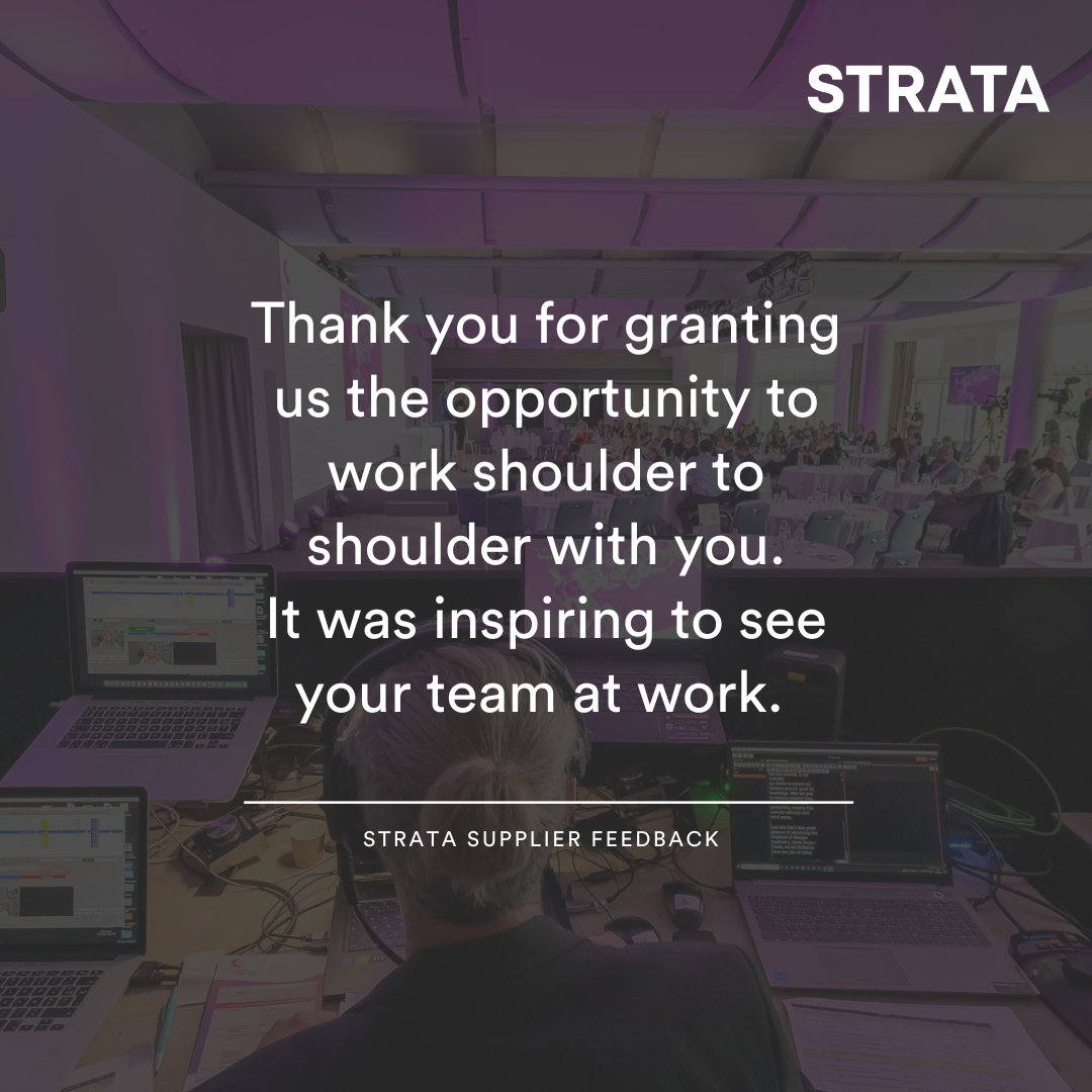 Strata - Some of the Strata team have recently returned...