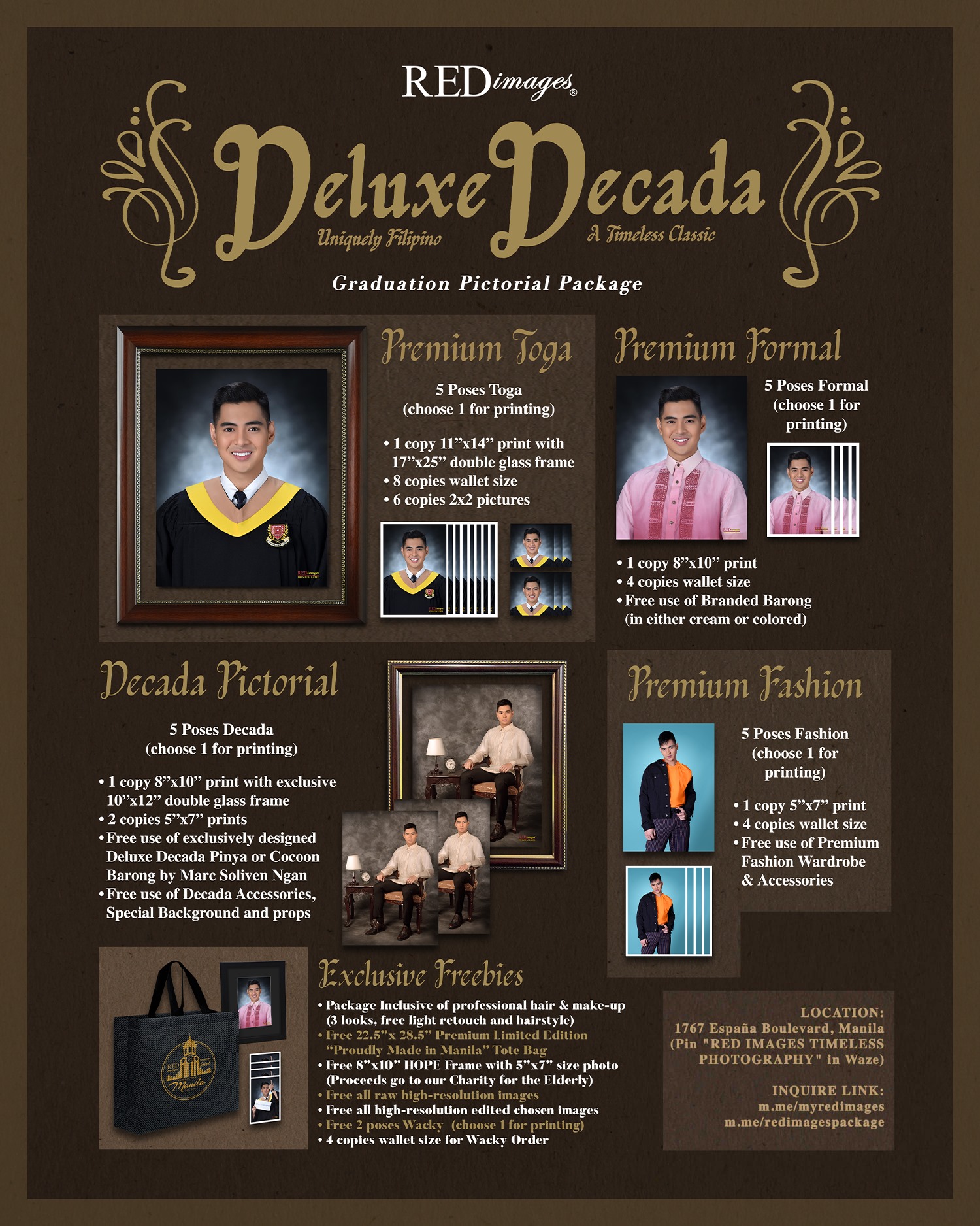 RED - DELUXE DECADA GRADUATION PACKAGE [BEST SELLER] Wear a one of a ...
