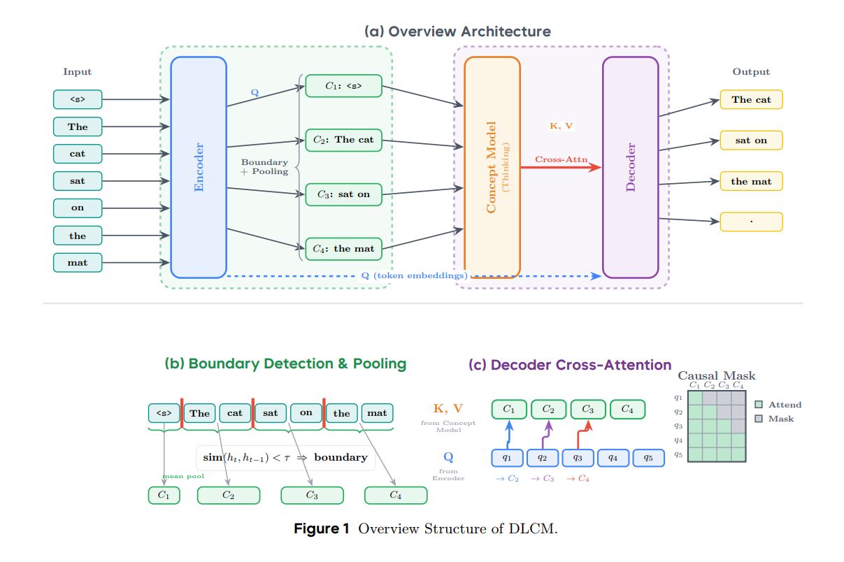 Dynamic Large Concept Models: Latent Reasoning in an Adaptive