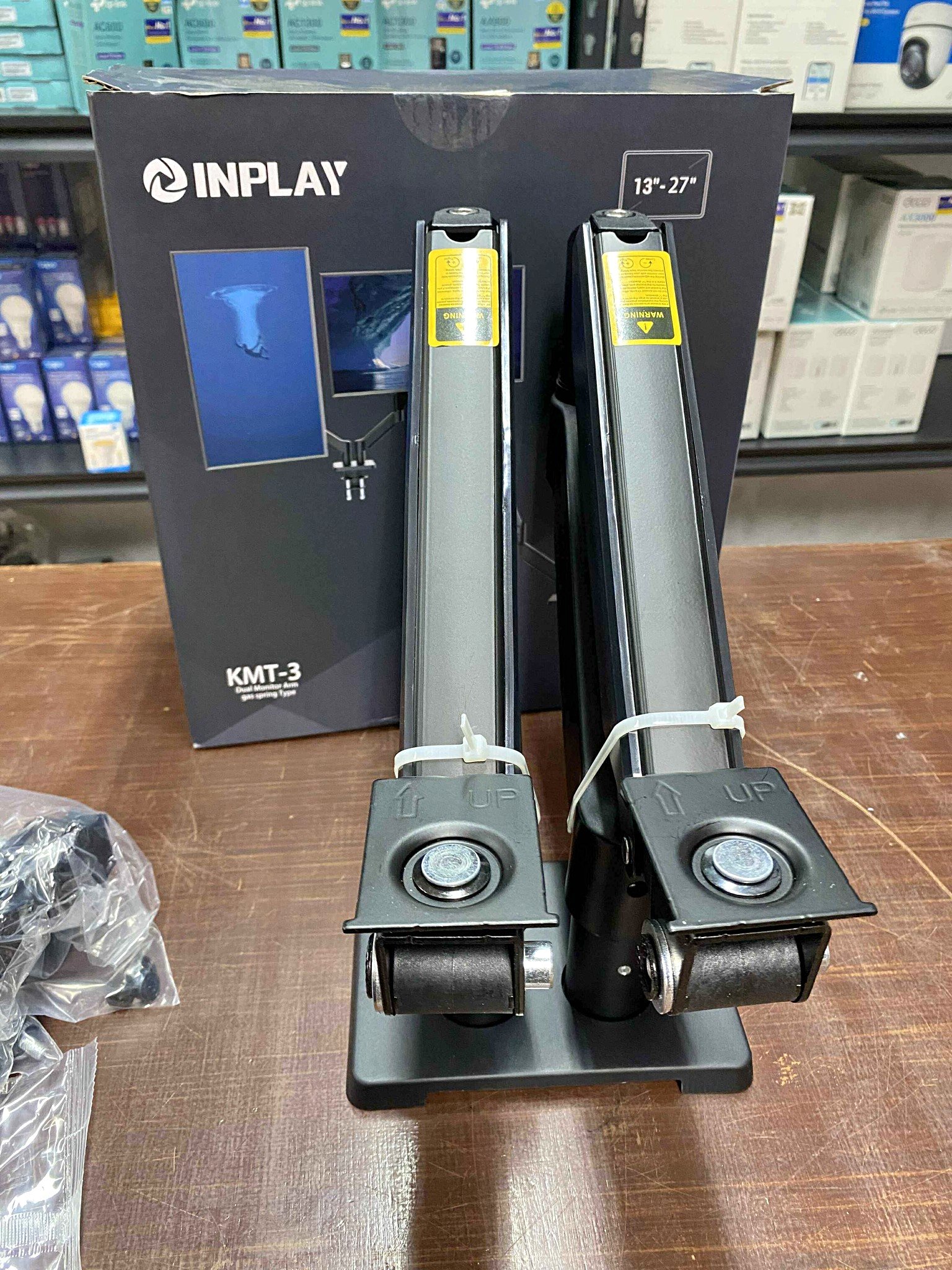 Inplay KMT-3 Black Dual Arm Gas Spring Monitor Mount - Monitors ...