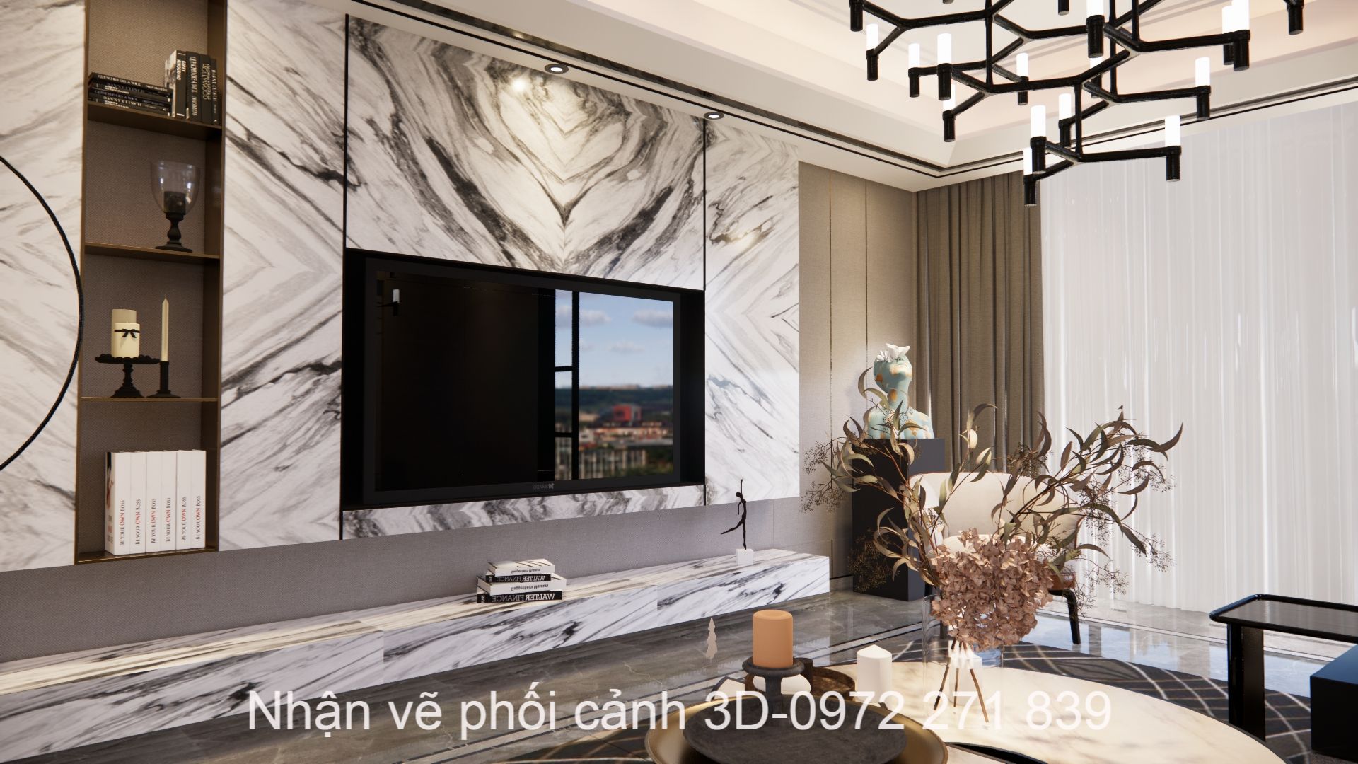 Nhậ... - Nhận vẽ 3D giá rẻ,Vẽ 3D phối cảnh nội thất,ngoại thất