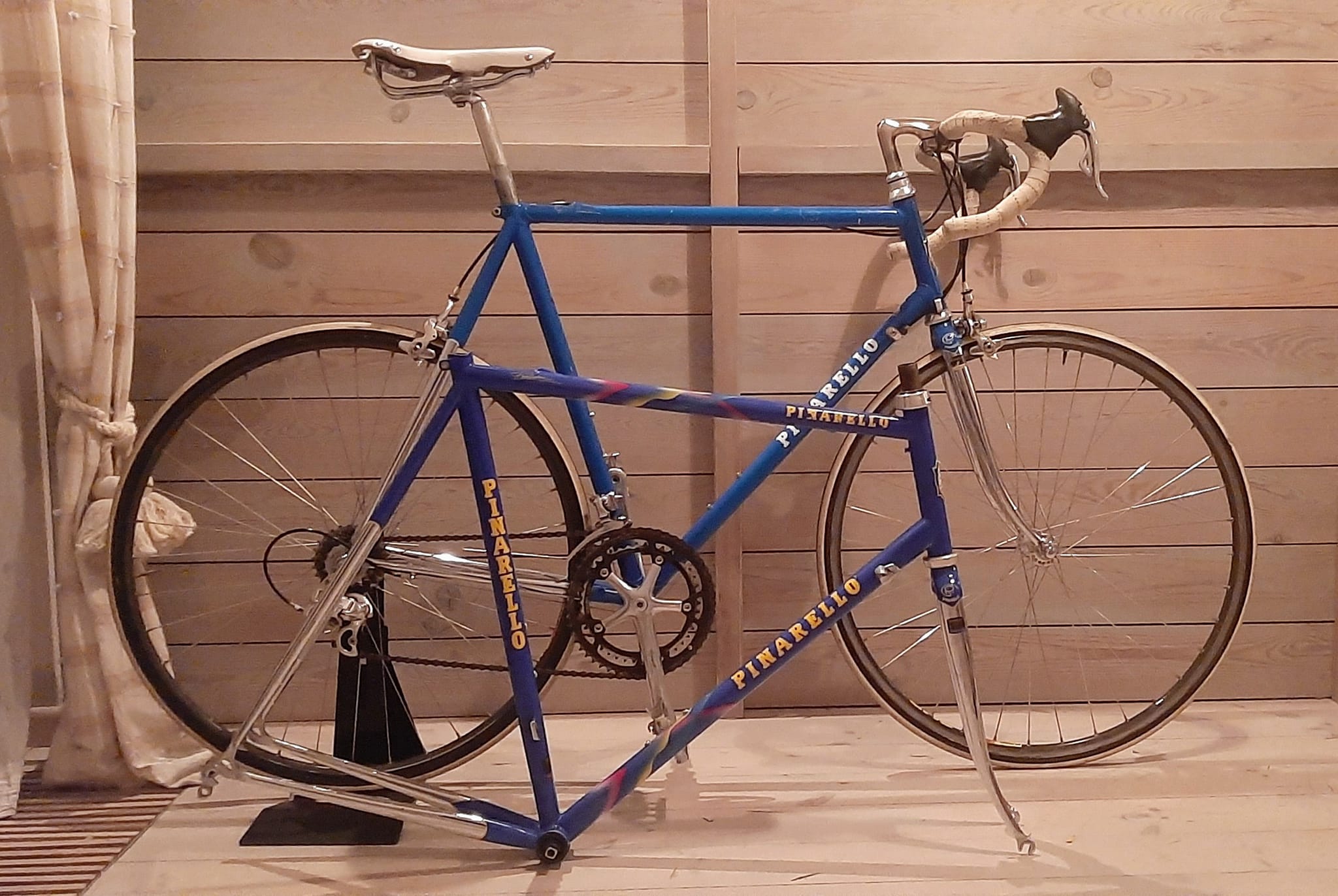 Pinarello 1990s Vuelta steel road bike with proprietary Arx 