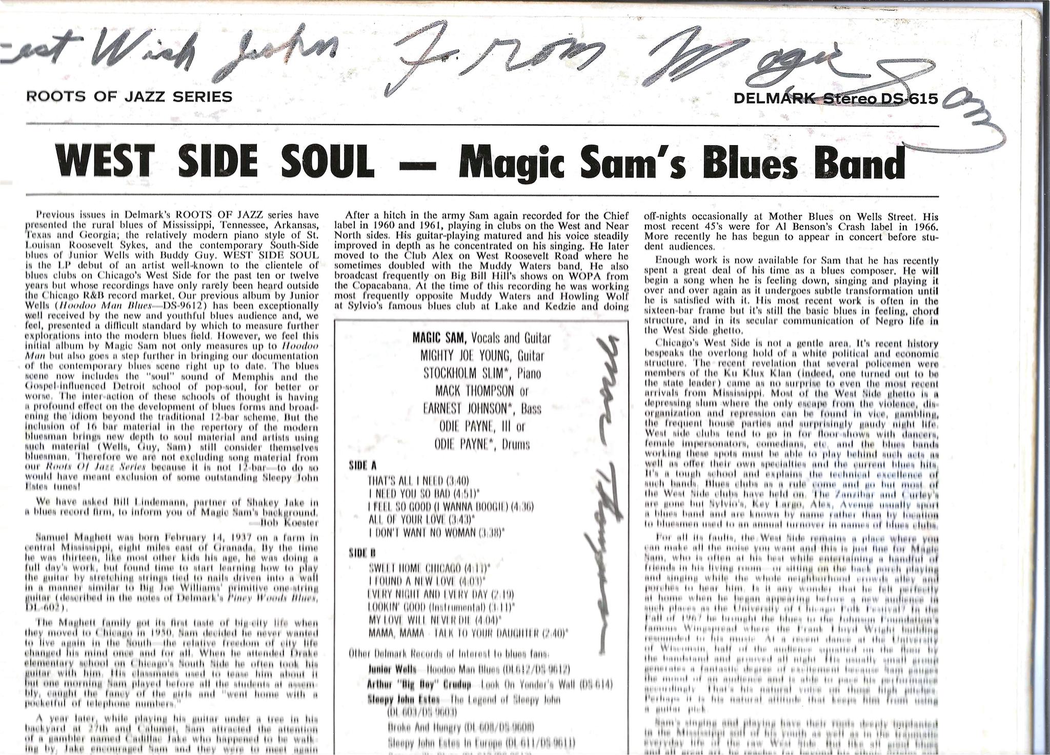 ディスイズザウェイ Signed LP's from CKWX Vancouver radio presenter