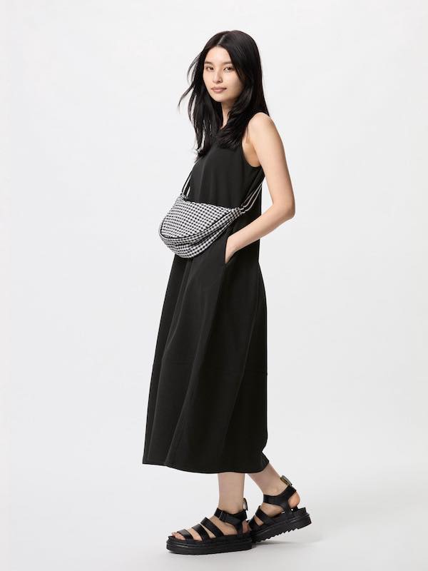 In Stock ပါ COD ရပါတယ်ရှင် Uniqlo Jersey Balloon Dress Color - Black Size - Xs Price